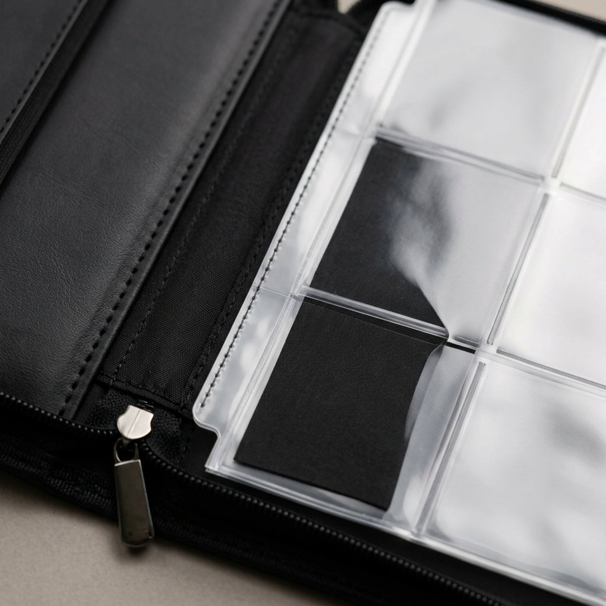 Klnxd Nine Pocket Zip Card Binder Black - Detail view