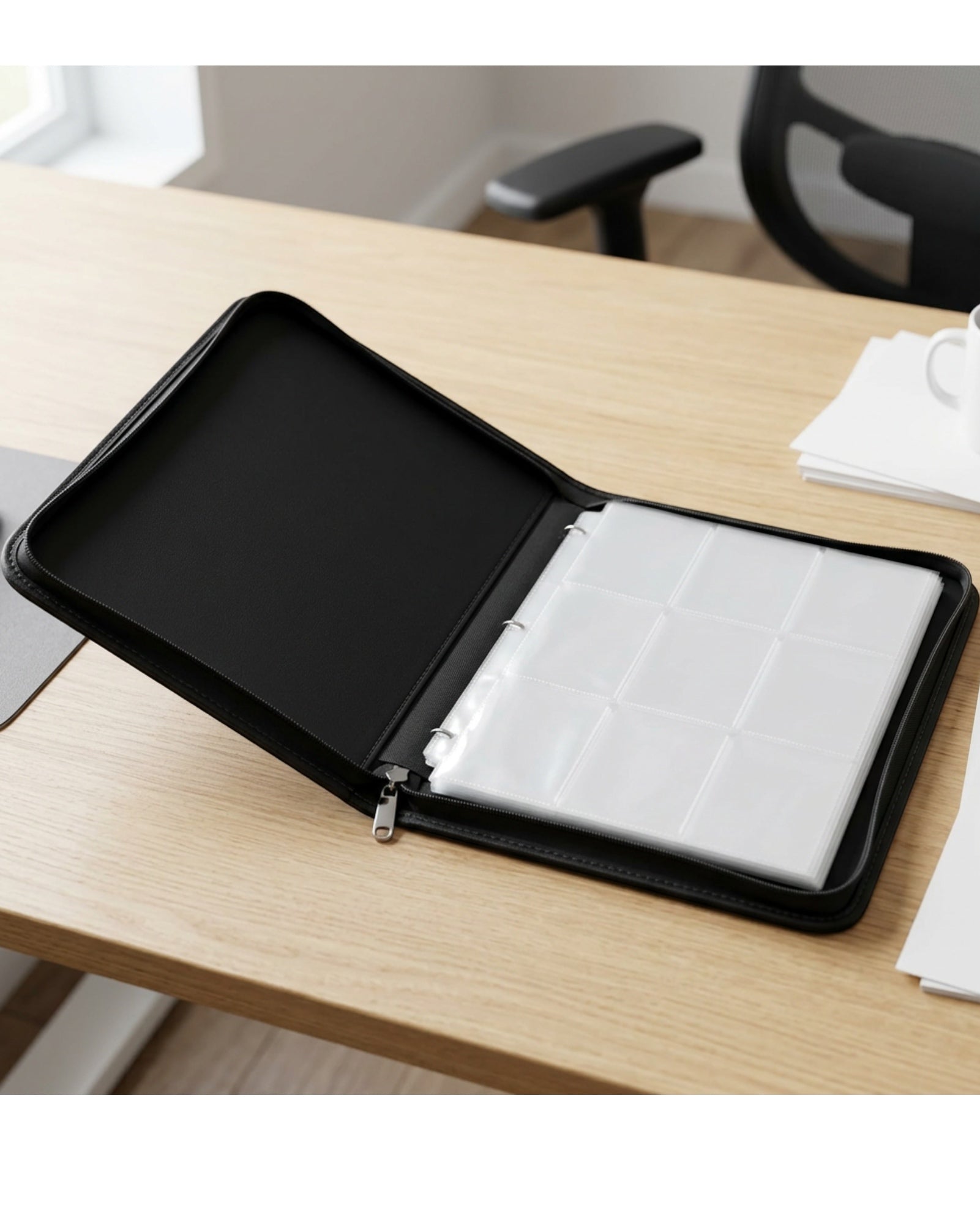 Klnxd Nine Pocket Zip Card Binder Black - Lifestyle view